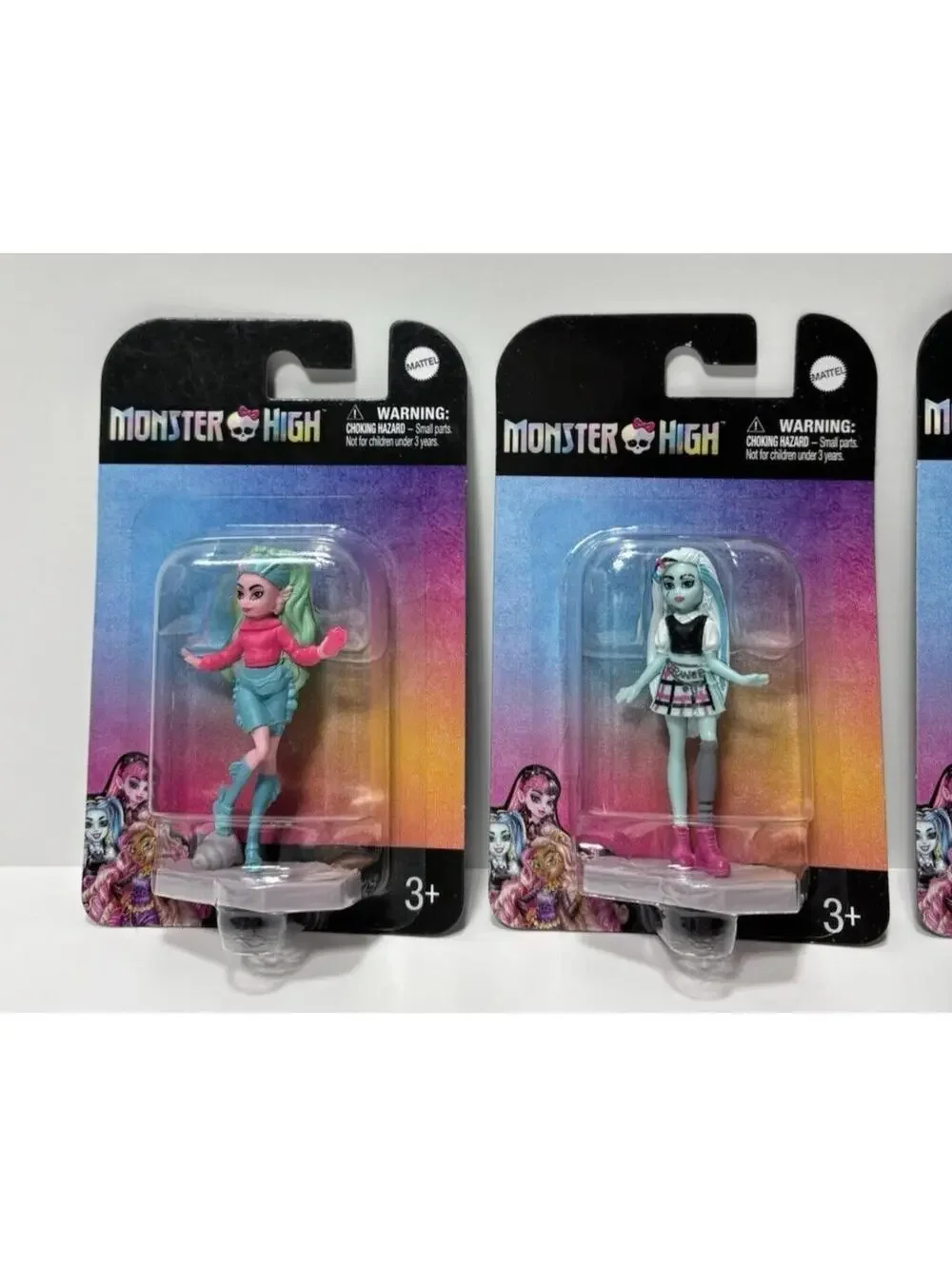 Monster High Ghoul Mini Figures 4pc Set - Draculaura, Frankie, Clawdeen, Lagoona
